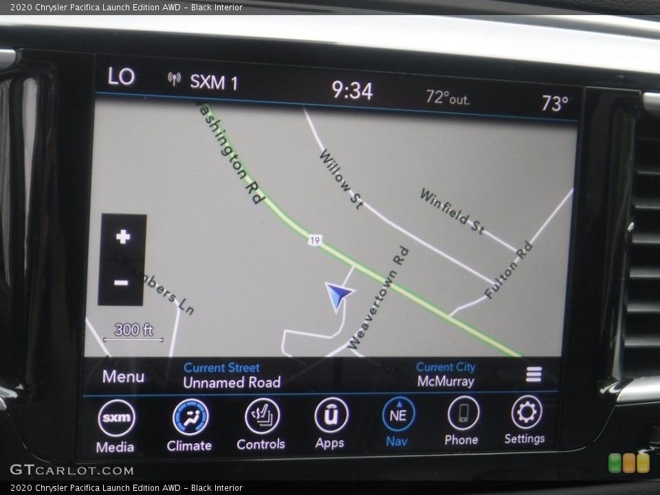 Black Interior Navigation for the 2020 Chrysler Pacifica Launch Edition AWD #146178261