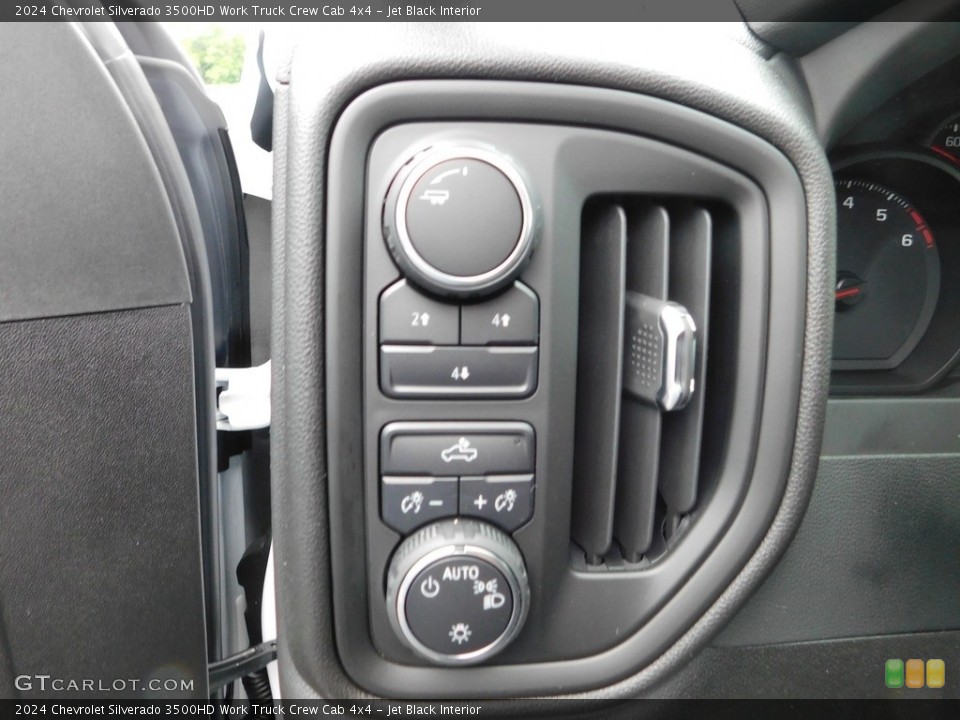 Jet Black Interior Controls for the 2024 Chevrolet Silverado 3500HD Work Truck Crew Cab 4x4 #146178297