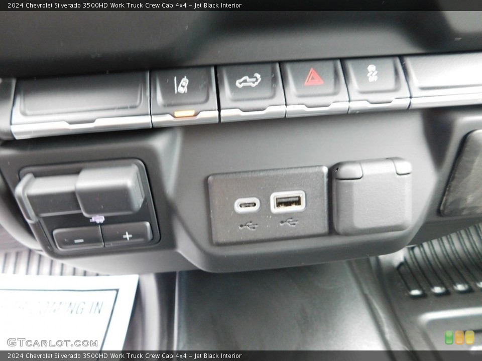 Jet Black Interior Controls for the 2024 Chevrolet Silverado 3500HD Work Truck Crew Cab 4x4 #146178462