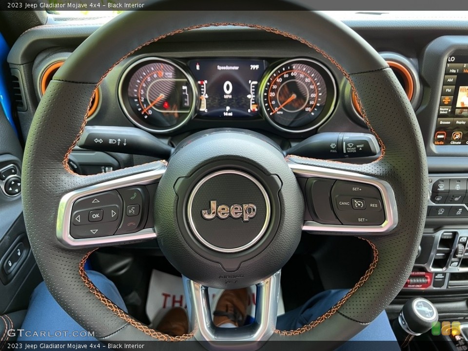 Black Interior Steering Wheel for the 2023 Jeep Gladiator Mojave 4x4 #146179335