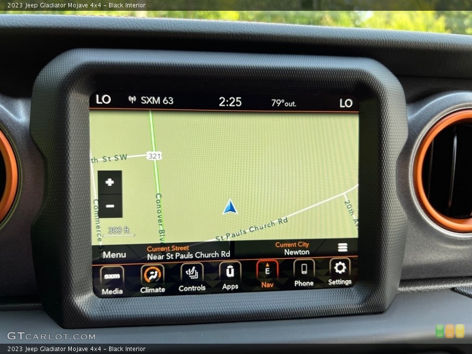 Black Interior Navigation for the 2023 Jeep Gladiator Mojave 4x4 #146179452