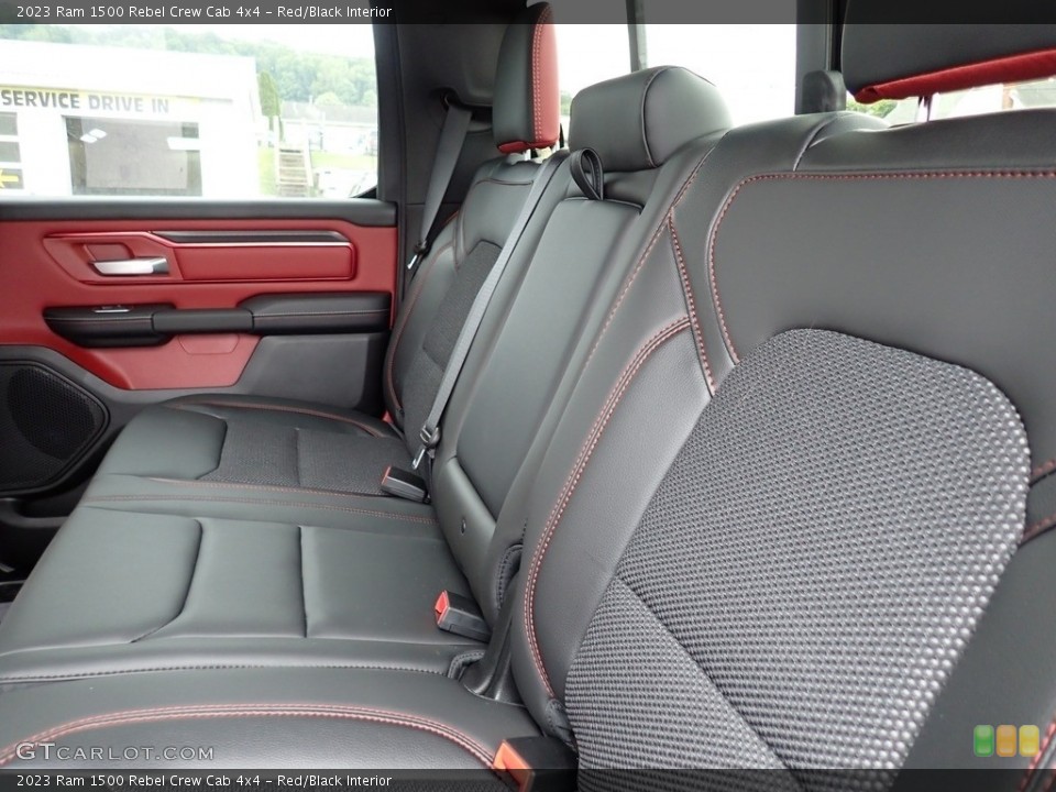 Red/Black Interior Rear Seat for the 2023 Ram 1500 Rebel Crew Cab 4x4 #146179494