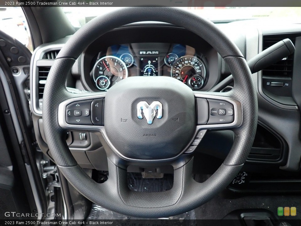 Black Interior Steering Wheel for the 2023 Ram 2500 Tradesman Crew Cab 4x4 #146180558