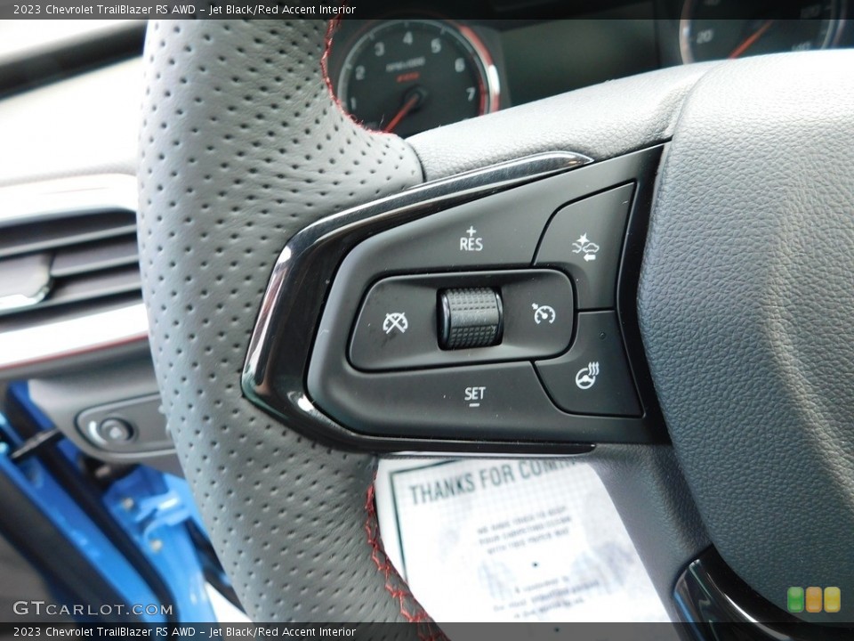 Jet Black/Red Accent Interior Steering Wheel for the 2023 Chevrolet TrailBlazer RS AWD #146180592