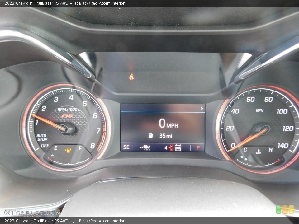 Jet Black/Red Accent Interior Gauges for the 2023 Chevrolet TrailBlazer RS AWD #146180689
