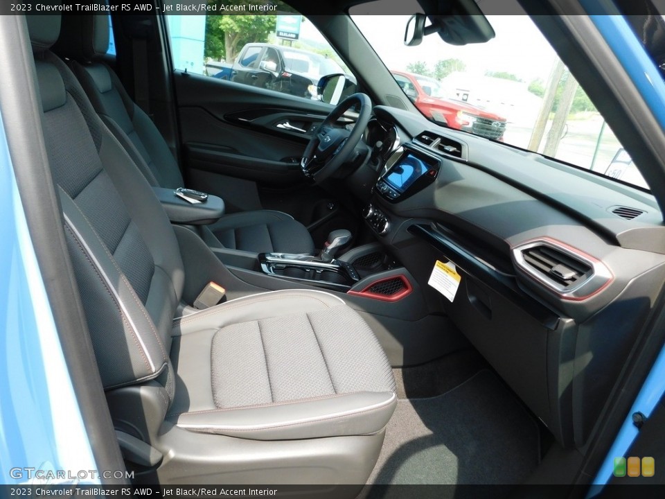 Jet Black/Red Accent Interior Front Seat for the 2023 Chevrolet TrailBlazer RS AWD #146181132