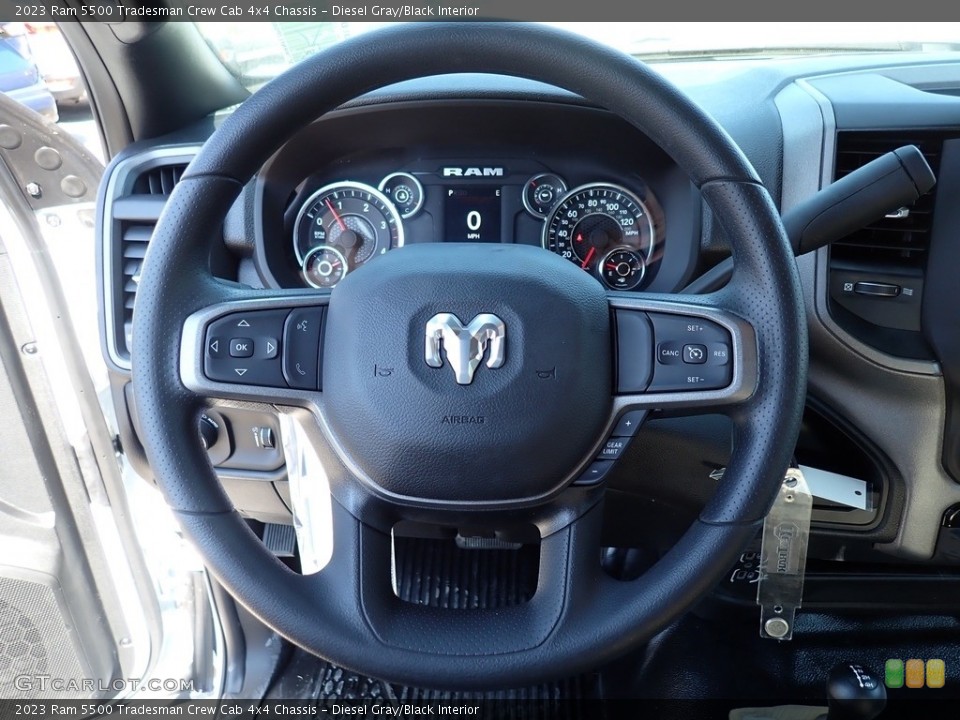 Diesel Gray/Black Interior Steering Wheel for the 2023 Ram 5500 Tradesman Crew Cab 4x4 Chassis #146181534
