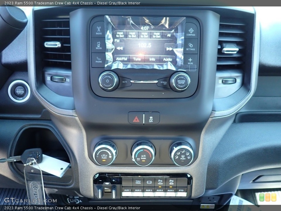 Diesel Gray/Black Interior Controls for the 2023 Ram 5500 Tradesman Crew Cab 4x4 Chassis #146181636