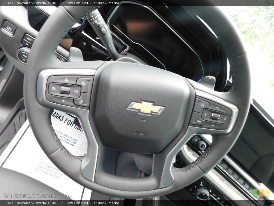 Jet Black Interior Steering Wheel for the 2023 Chevrolet Silverado 1500 LTZ Crew Cab 4x4 #146181765