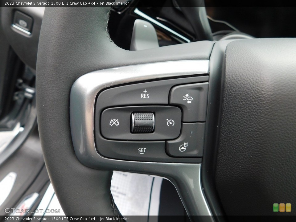 Jet Black Interior Steering Wheel for the 2023 Chevrolet Silverado 1500 LTZ Crew Cab 4x4 #146181813