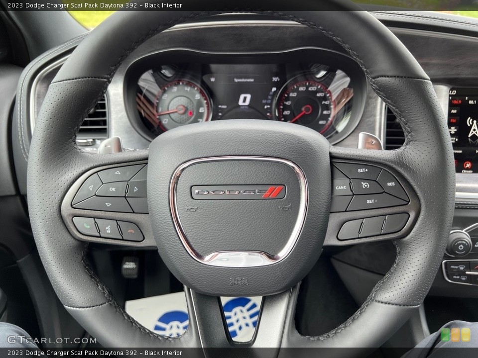 Black Interior Steering Wheel for the 2023 Dodge Charger Scat Pack Daytona 392 #146182320