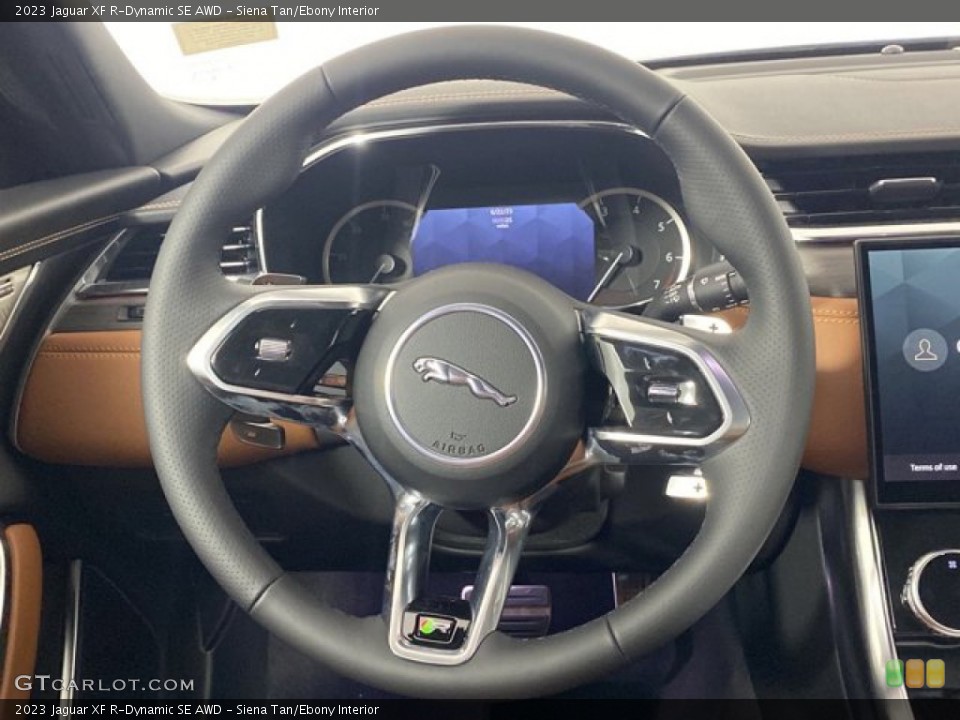 Siena Tan/Ebony Interior Steering Wheel for the 2023 Jaguar XF R-Dynamic SE AWD #146183592