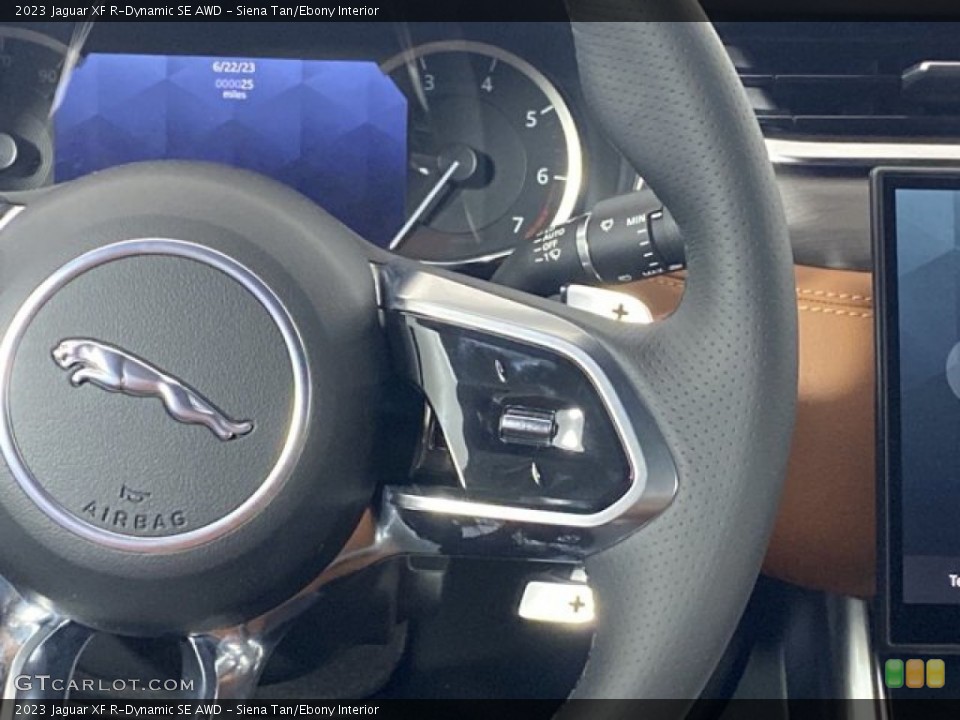 Siena Tan/Ebony Interior Steering Wheel for the 2023 Jaguar XF R-Dynamic SE AWD #146183637