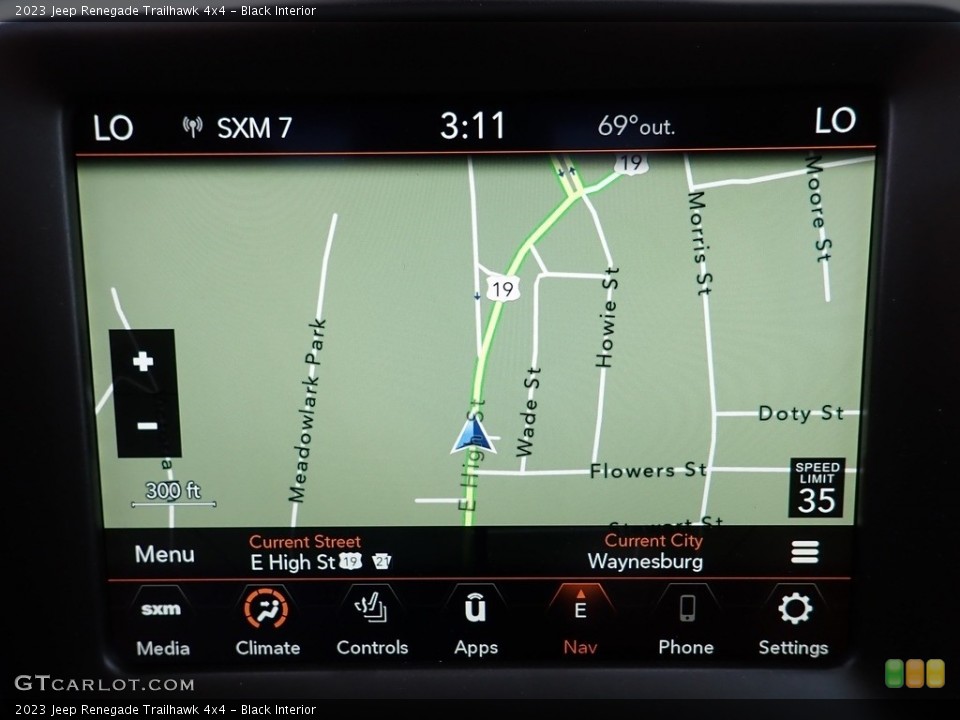 Black Interior Navigation for the 2023 Jeep Renegade Trailhawk 4x4 #146184060