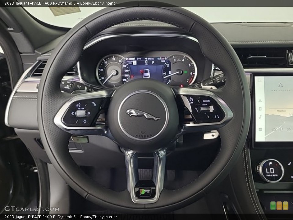 Ebony/Ebony Interior Steering Wheel for the 2023 Jaguar F-PACE P400 R-Dynamic S #146184126
