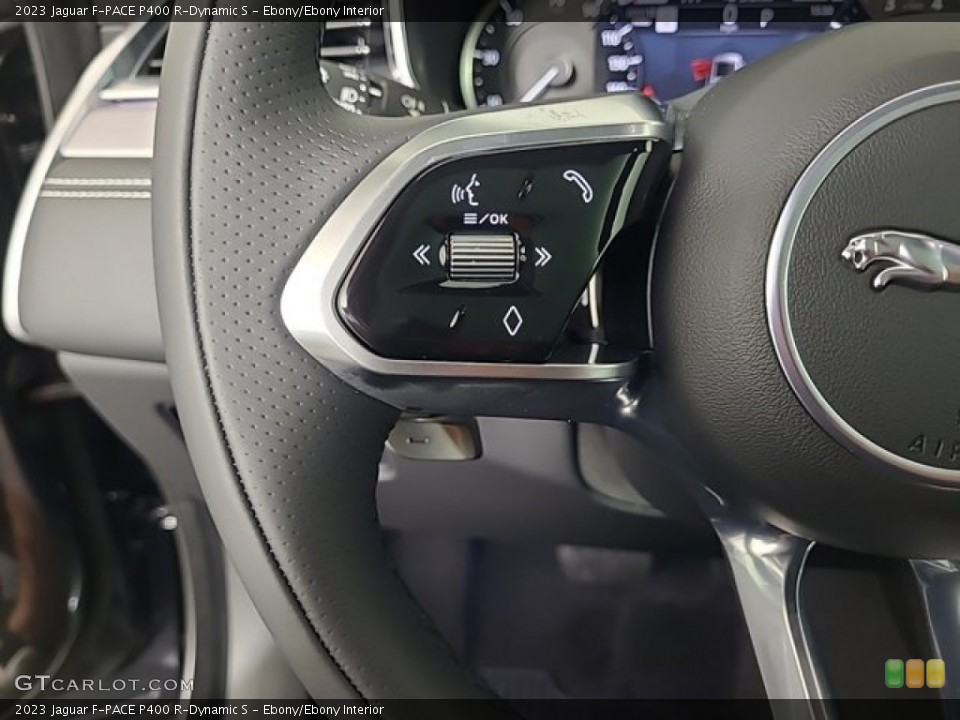 Ebony/Ebony Interior Steering Wheel for the 2023 Jaguar F-PACE P400 R-Dynamic S #146184147