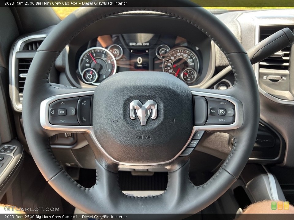 Diesel Gray/Black Interior Steering Wheel for the 2023 Ram 2500 Big Horn Crew Cab 4x4 #146184729