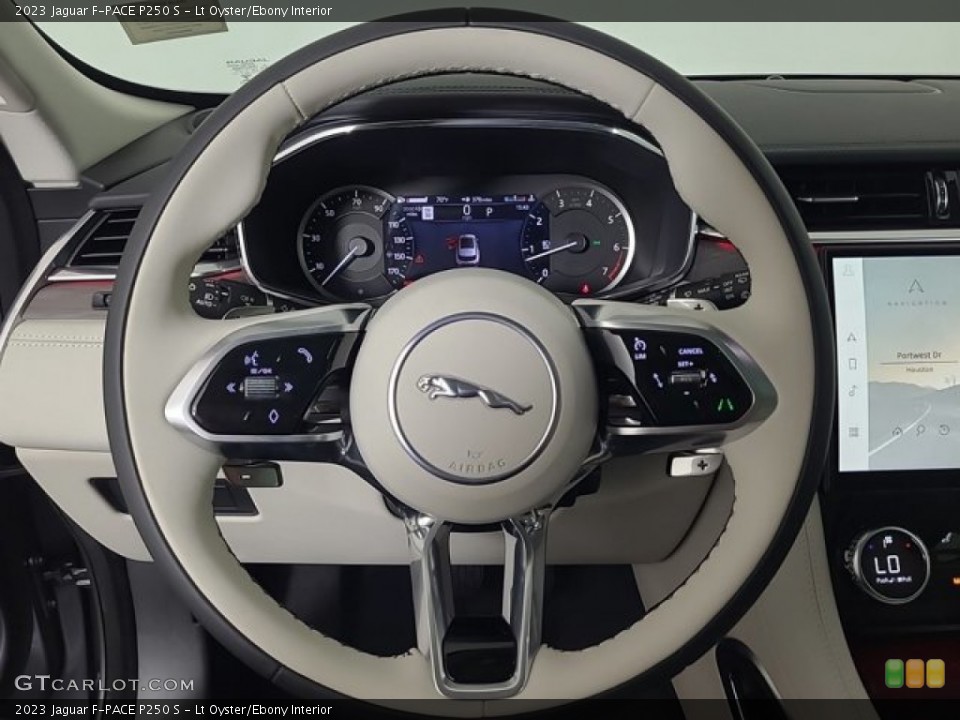 Lt Oyster/Ebony Interior Steering Wheel for the 2023 Jaguar F-PACE P250 S #146184736