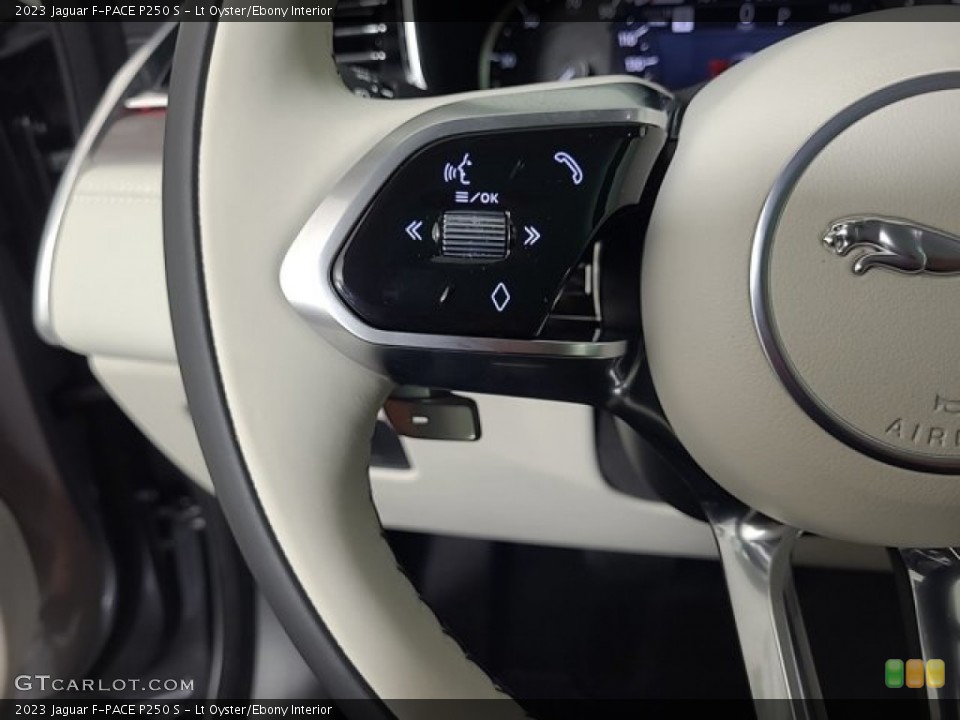 Lt Oyster/Ebony Interior Steering Wheel for the 2023 Jaguar F-PACE P250 S #146184750