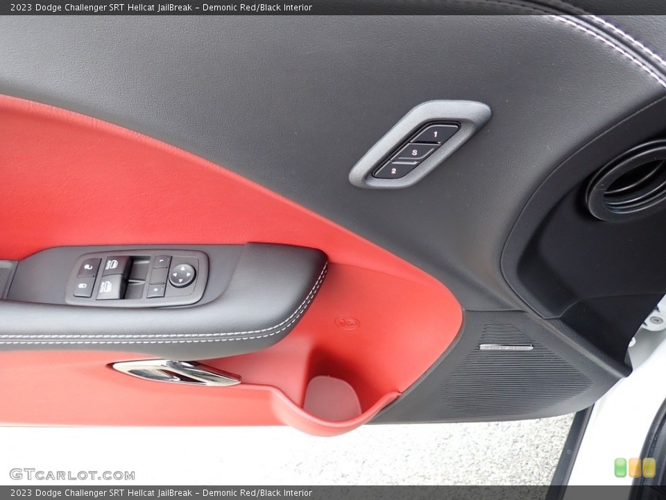 Demonic Red/Black Interior Door Panel for the 2023 Dodge Challenger SRT Hellcat JailBreak #146184948