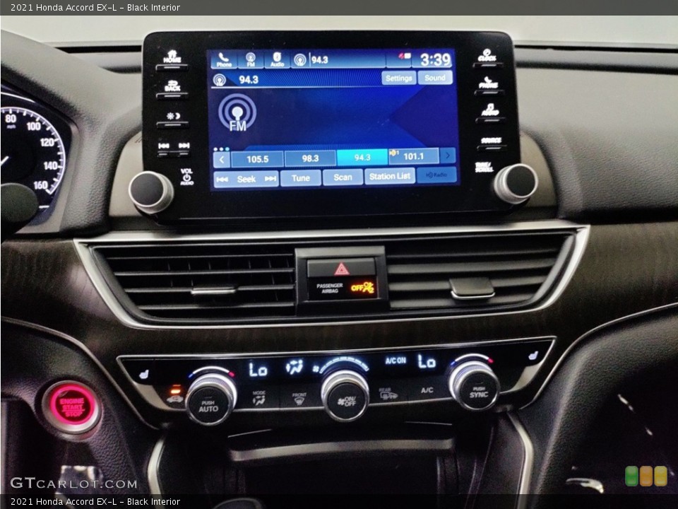 Black Interior Controls for the 2021 Honda Accord EX-L #146185047
