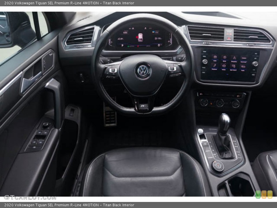 Titan Black Interior Dashboard for the 2020 Volkswagen Tiguan SEL Premium R-Line 4MOTION #146185500
