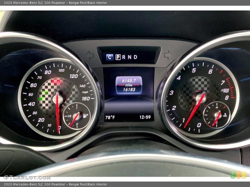Bengal Red/Black Interior Gauges for the 2020 Mercedes-Benz SLC 300 Roadster #146186229