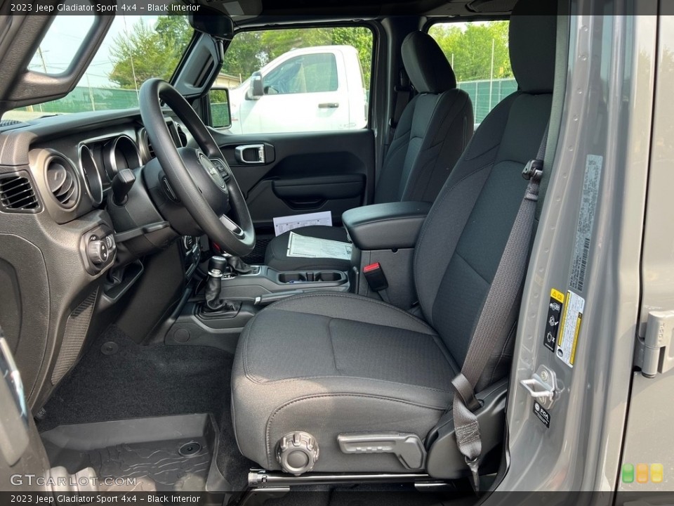 Black Interior Front Seat for the 2023 Jeep Gladiator Sport 4x4 #146186784