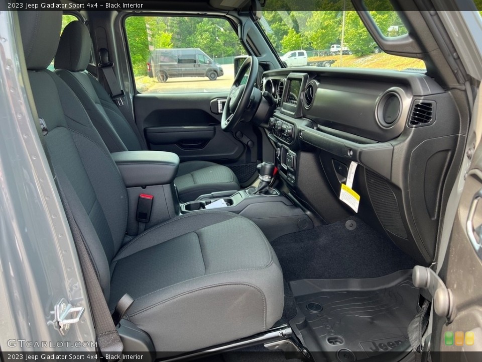 Black Interior Front Seat for the 2023 Jeep Gladiator Sport 4x4 #146186964