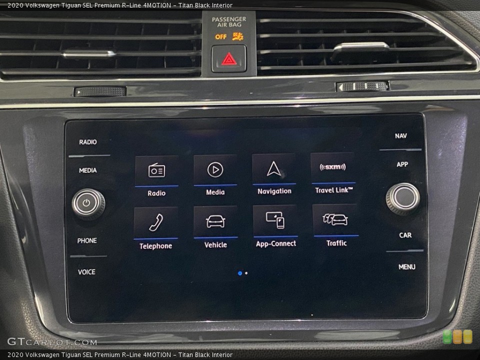 Titan Black Interior Controls for the 2020 Volkswagen Tiguan SEL Premium R-Line 4MOTION #146186976