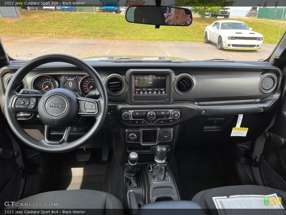 Black Interior Dashboard for the 2023 Jeep Gladiator Sport 4x4 #146186991