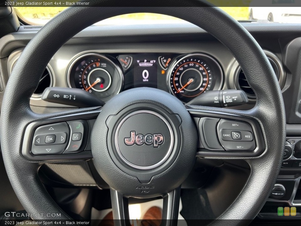 Black Interior Steering Wheel for the 2023 Jeep Gladiator Sport 4x4 #146187024