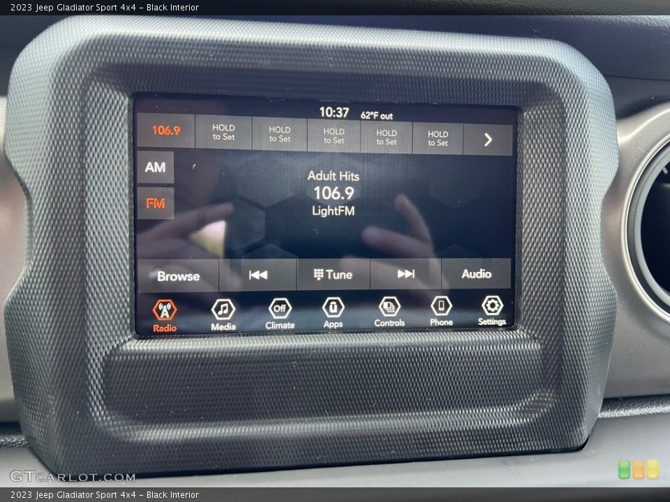 Black Interior Audio System for the 2023 Jeep Gladiator Sport 4x4 #146187072