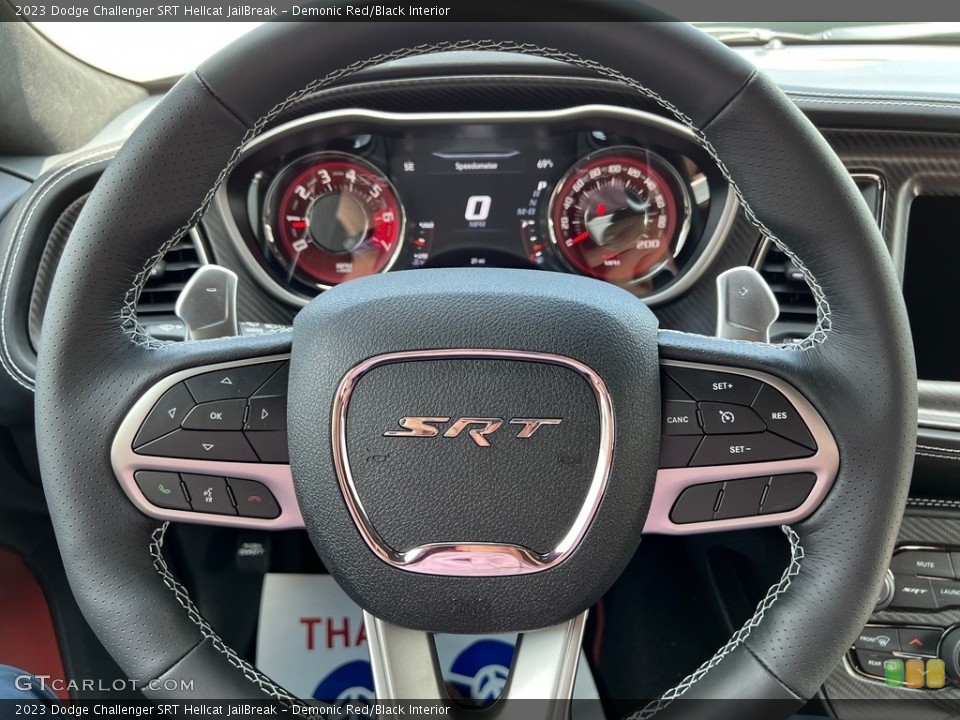 Demonic Red/Black Interior Steering Wheel for the 2023 Dodge Challenger SRT Hellcat JailBreak #146187774