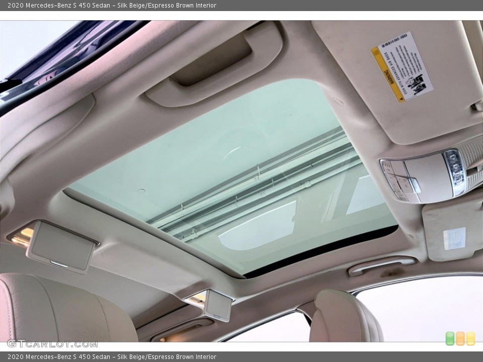 Silk Beige/Espresso Brown Interior Sunroof for the 2020 Mercedes-Benz S 450 Sedan #146188023