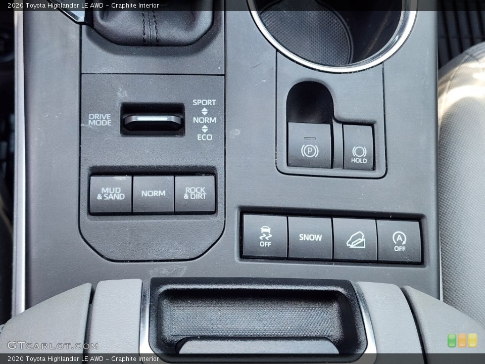 Graphite Interior Controls for the 2020 Toyota Highlander LE AWD #146188071
