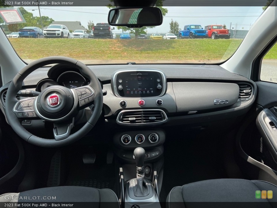 Black Interior Dashboard for the 2023 Fiat 500X Pop AWD #146188460
