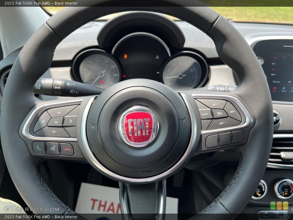 Black Interior Steering Wheel for the 2023 Fiat 500X Pop AWD #146188482