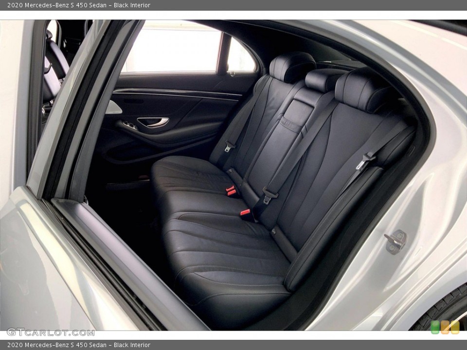 Black Interior Rear Seat for the 2020 Mercedes-Benz S 450 Sedan #146188743