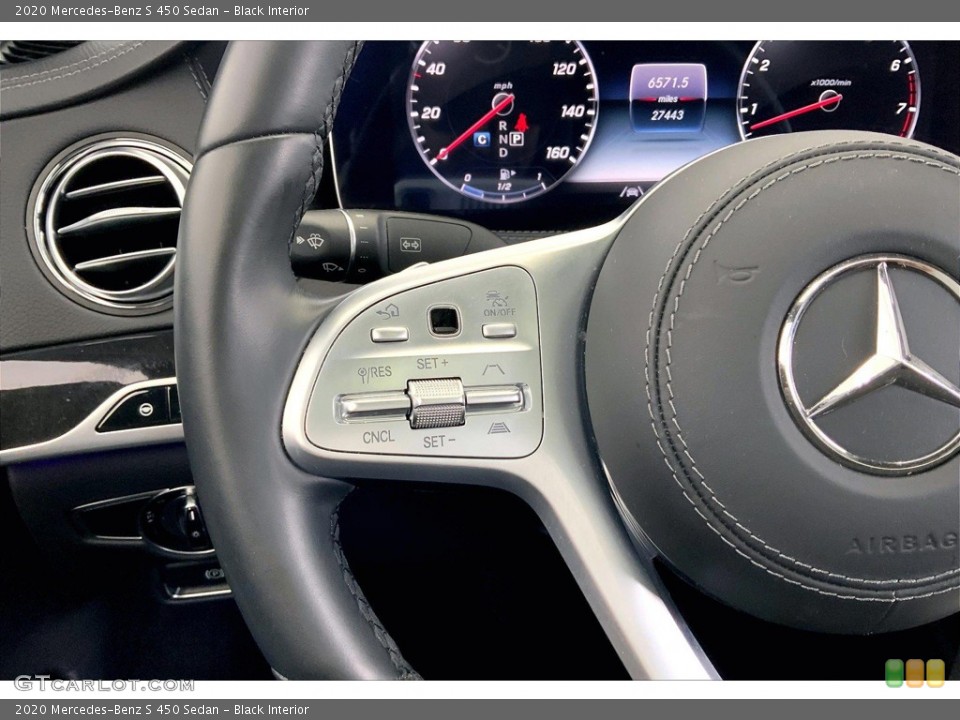 Black Interior Steering Wheel for the 2020 Mercedes-Benz S 450 Sedan #146188773