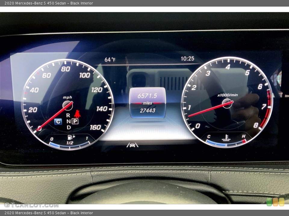Black Interior Gauges for the 2020 Mercedes-Benz S 450 Sedan #146188839