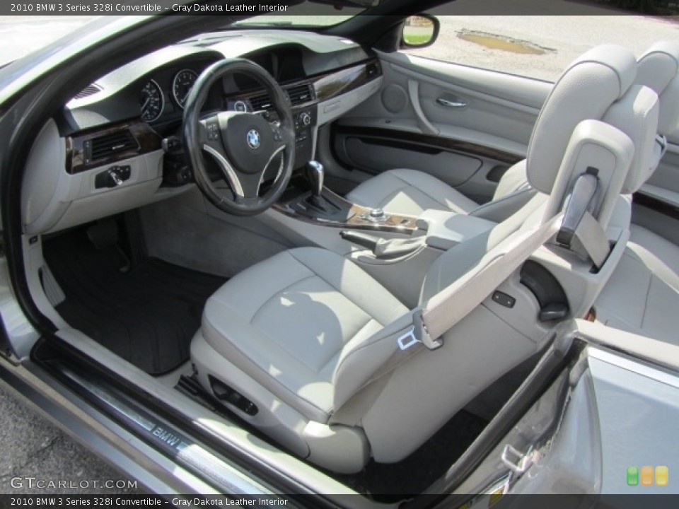 Gray Dakota Leather Interior Photo for the 2010 BMW 3 Series 328i Convertible #146189370