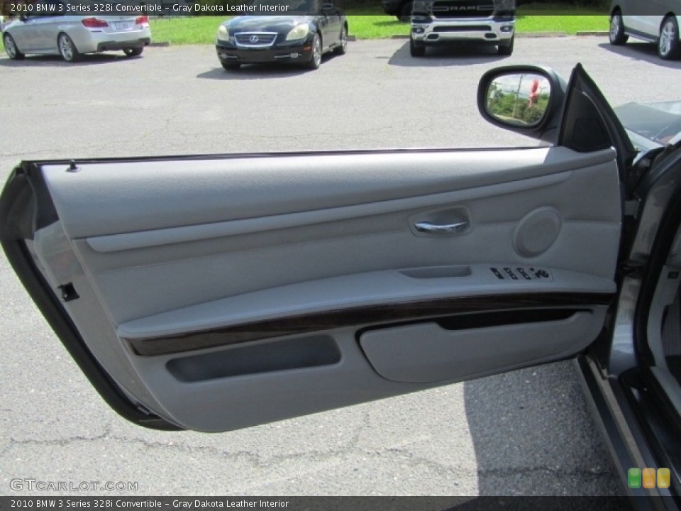 Gray Dakota Leather Interior Door Panel for the 2010 BMW 3 Series 328i Convertible #146189382