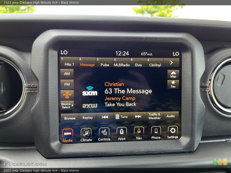 Black Interior Audio System for the 2023 Jeep Gladiator High Altitude 4x4 #146190096