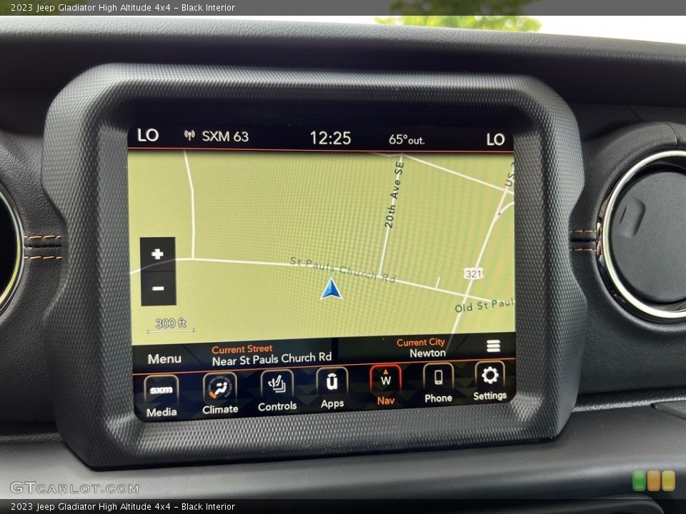 Black Interior Navigation for the 2023 Jeep Gladiator High Altitude 4x4 #146190138