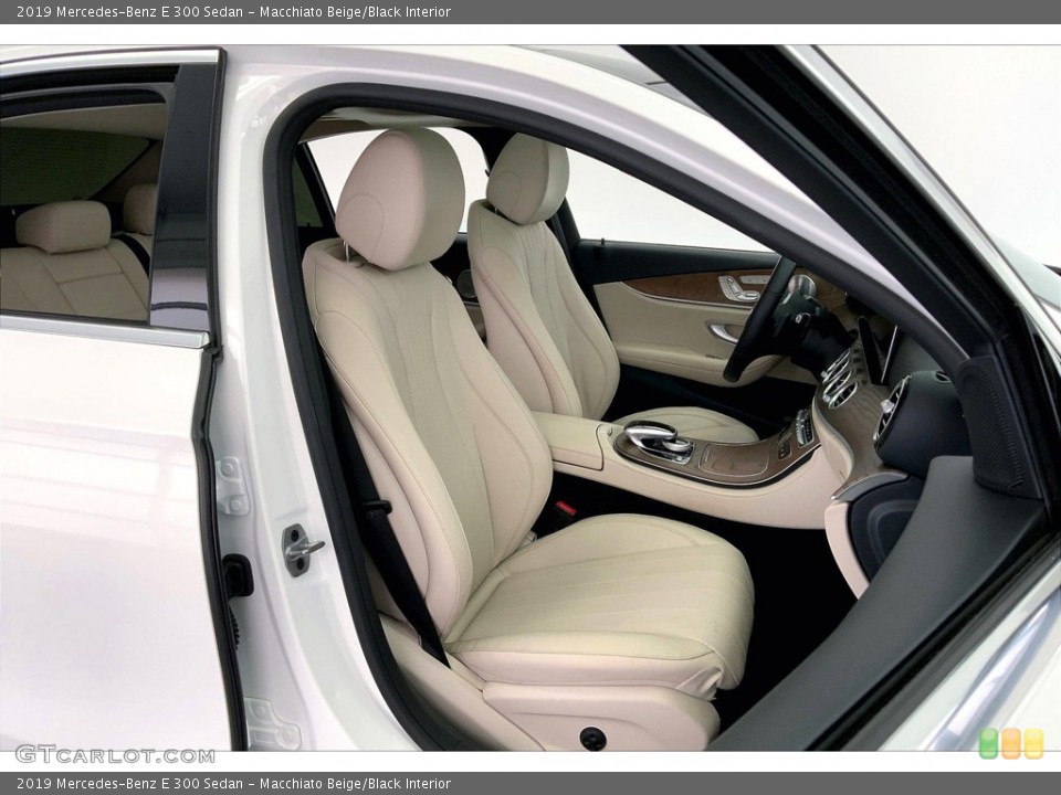 Macchiato Beige/Black Interior Front Seat for the 2019 Mercedes-Benz E 300 Sedan #146190231
