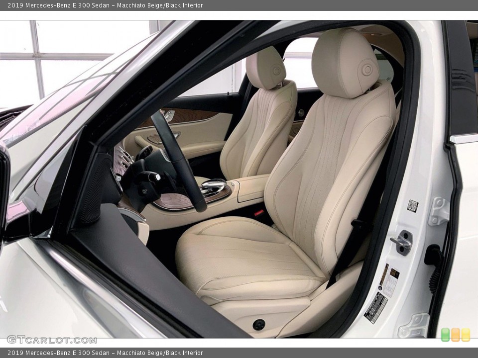 Macchiato Beige/Black Interior Front Seat for the 2019 Mercedes-Benz E 300 Sedan #146190543