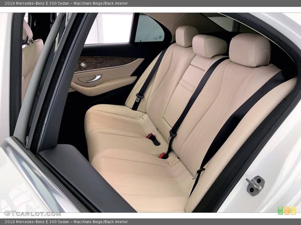 Macchiato Beige/Black Interior Rear Seat for the 2019 Mercedes-Benz E 300 Sedan #146190589