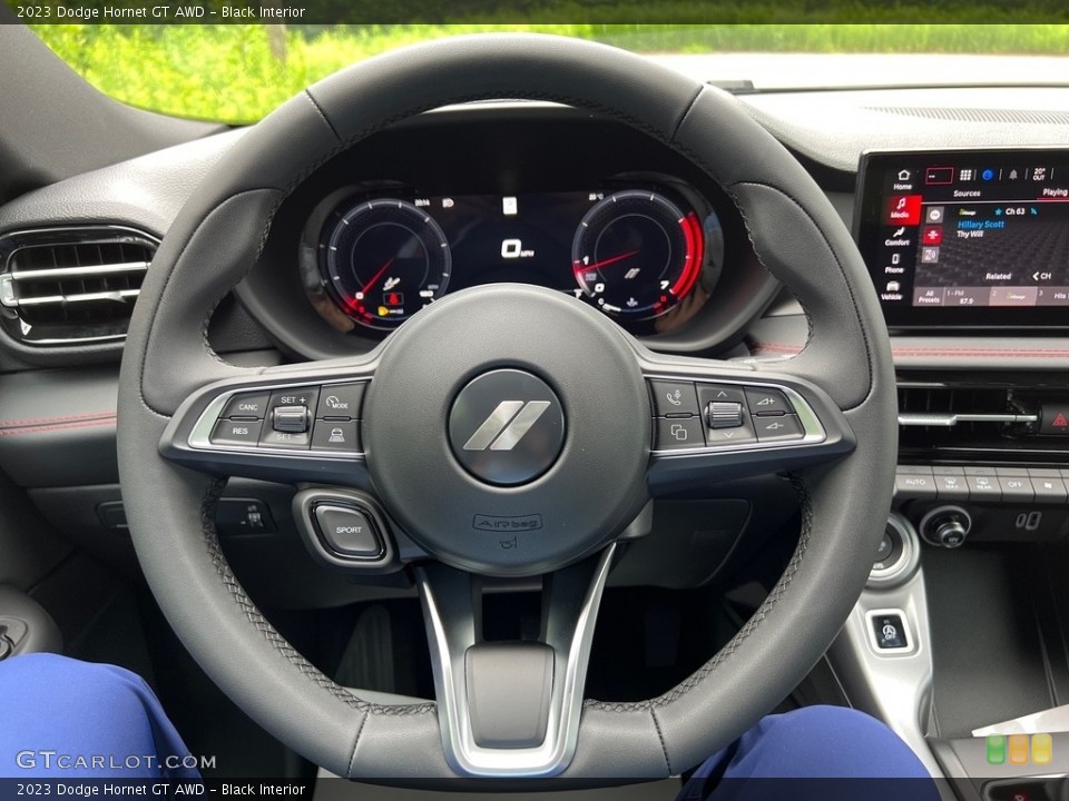 Black Interior Steering Wheel for the 2023 Dodge Hornet GT AWD #146190846