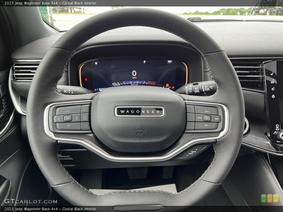 Global Black Interior Steering Wheel for the 2023 Jeep Wagoneer Base 4x4 #146193216
